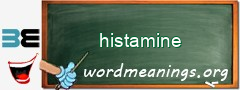 WordMeaning blackboard for histamine